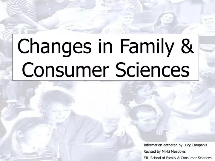 changes in family consumer sciences