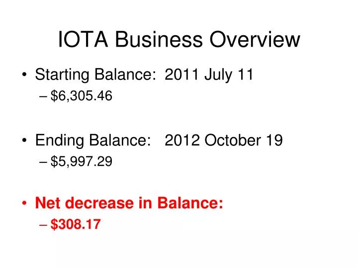 iota business overview