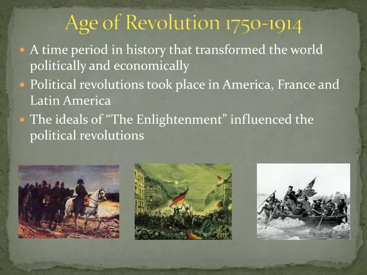 age of revolution 1750 1914