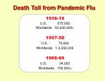 Death Toll from Pandemic Flu