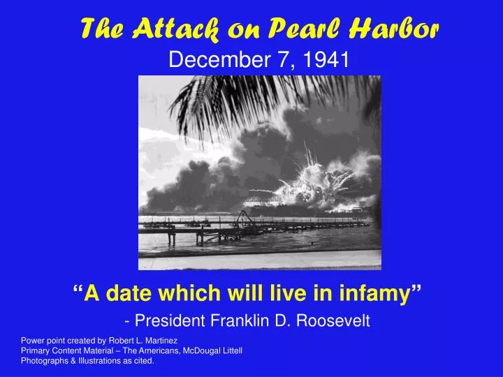 the attack on pearl harbor december 7 1941