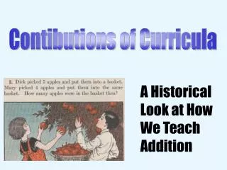 Contibutions of Curricula