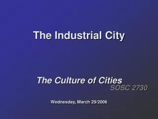 The Industrial City