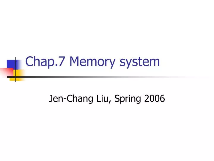 chap 7 memory system