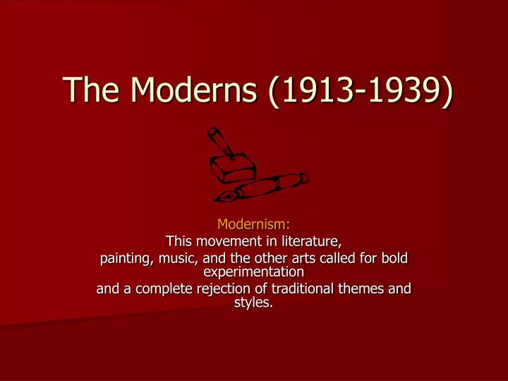 the moderns 1913 1939