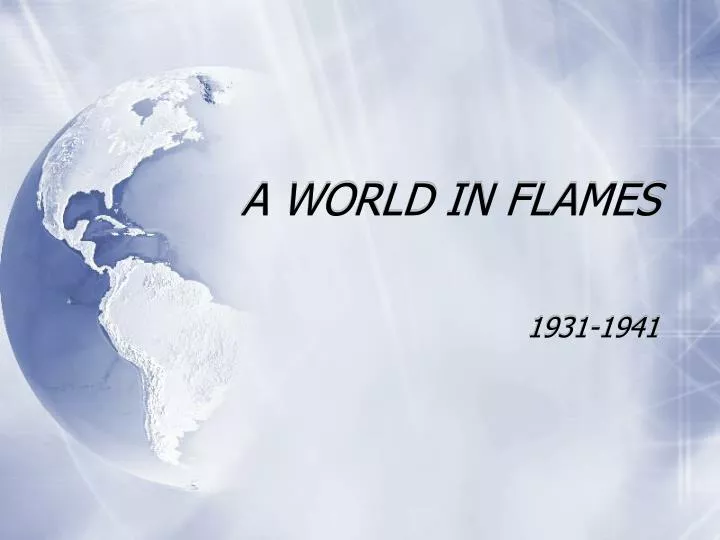 a world in flames