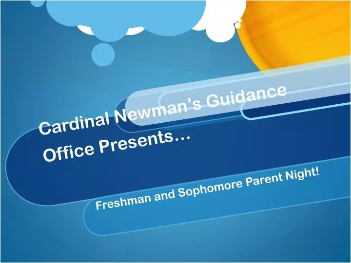 cardinal newman s guidance office presents