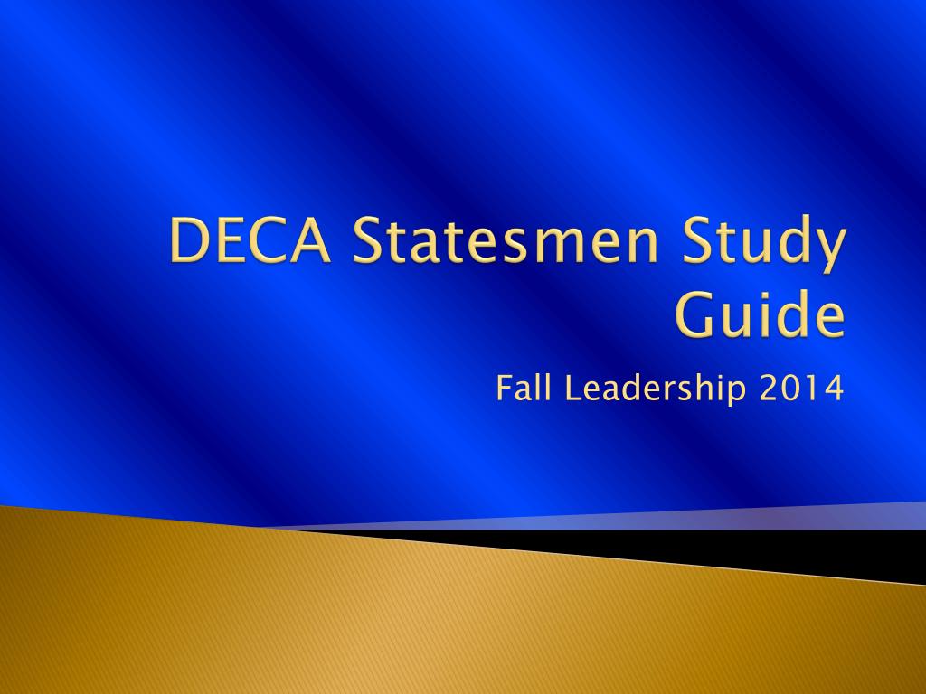 PPT - DECA Statesmen Study Guide PowerPoint Presentation, free download ...