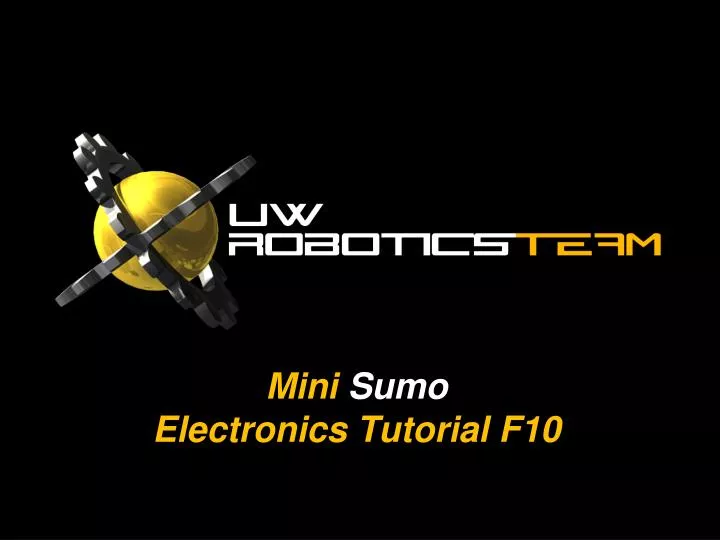 mini sumo electronics tutorial f10