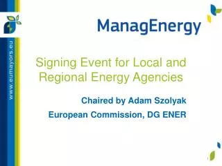 Signing Event for Local and Regional Energy Agencies