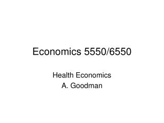 Economics 5550/6550