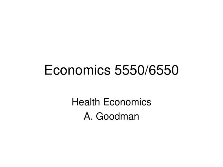 economics 5550 6550