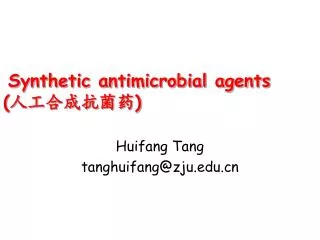 Synthetic antimicrobial agents ( ??????? )
