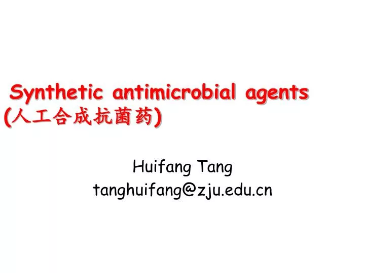 synthetic antimicrobial agents