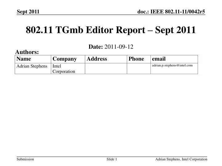 802 11 tgmb editor report sept 2011