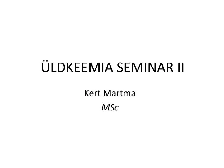 ldkeemia seminar ii