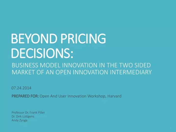 beyond pricing decisions