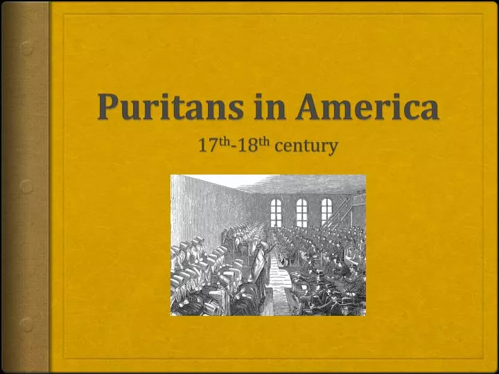 puritans in america