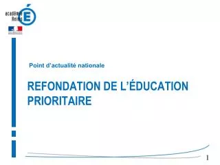 refondation de l ducation prioritaire