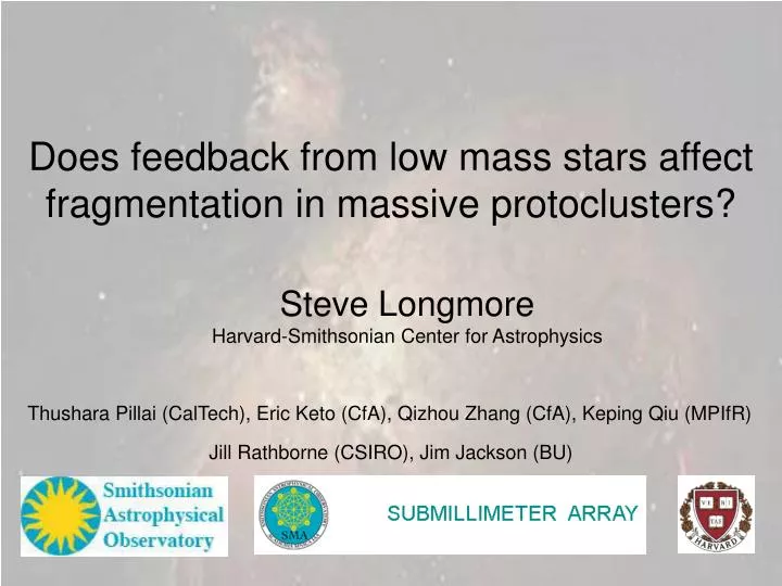 does feedback from low mass stars affect fragmentation in massive protoclusters