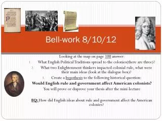 Bell-work 8/10/12