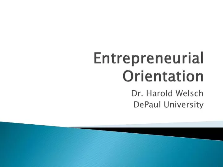 entrepreneurial orientation