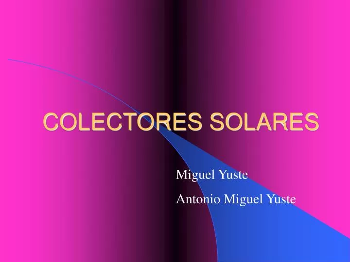 colectores solares