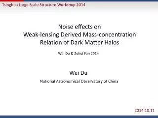 Noise effects on Weak-lensing D erived Mass-concentration Relation of Dark Matter Halos