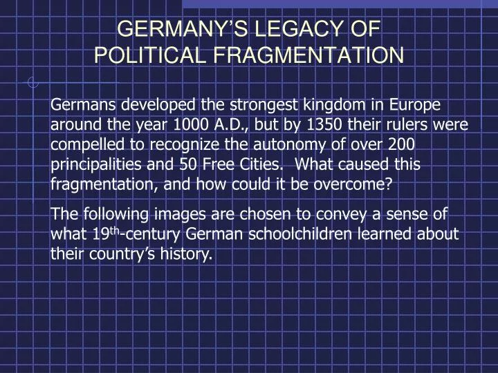 germany s legacy of political fragmentation