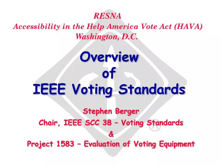 overview of ieee voting standards