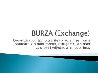 burza exchange
