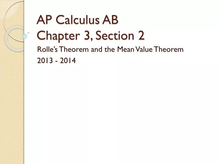 ap calculus ab chapter 3 section 2