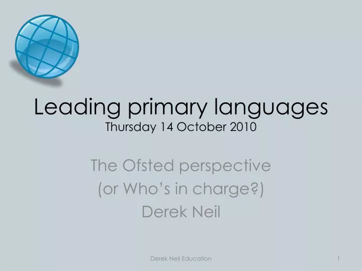 leading primary languages thursday 14 october 2010