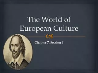 The World of European Culture