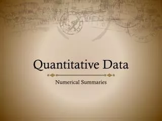 Quantitative Data