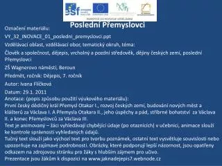 posledn p emyslovci