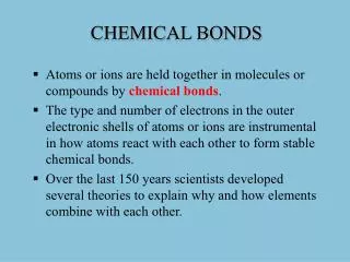 CHEMICAL BONDS