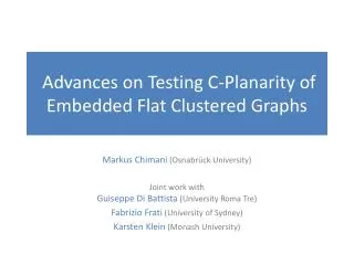 Advances on Testing C-Planarity of Embedded Flat Clustered Graphs