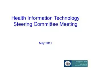 Health Information Technology Steering Committee Meeting
