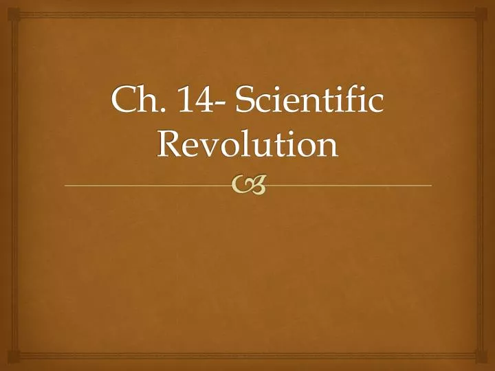 ch 14 scientific revolution
