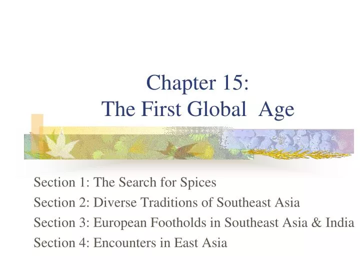 chapter 15 the first global age