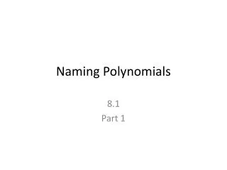 Naming Polynomials