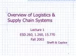 Overview of Logistics &amp; Supply Chain Systems - slide 1