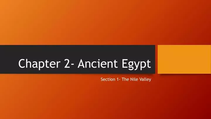 chapter 2 ancient egypt