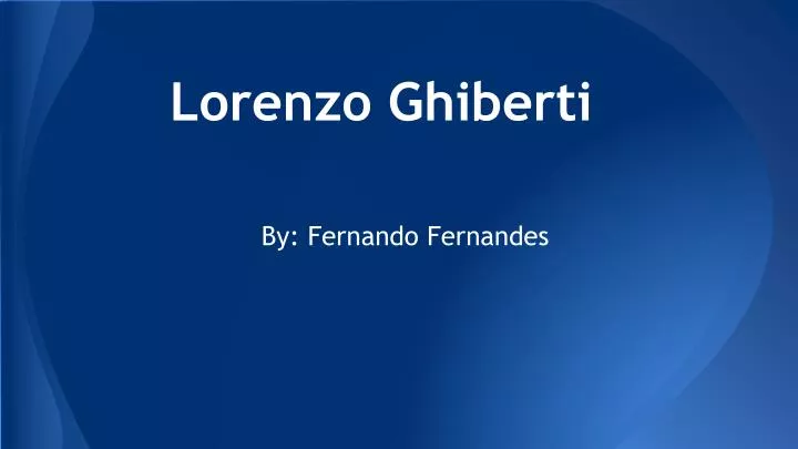 lorenzo ghiberti
