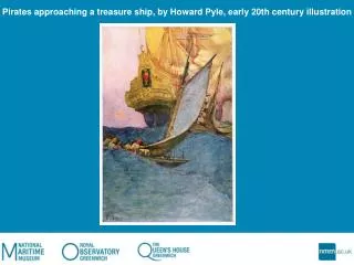 Pirates approaching a treasure ship, by Howard Pyle, early 20th century illustration