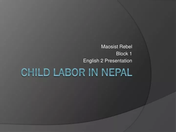 maosist rebel block 1 english 2 presentation
