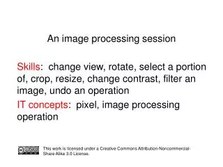 An image processing session