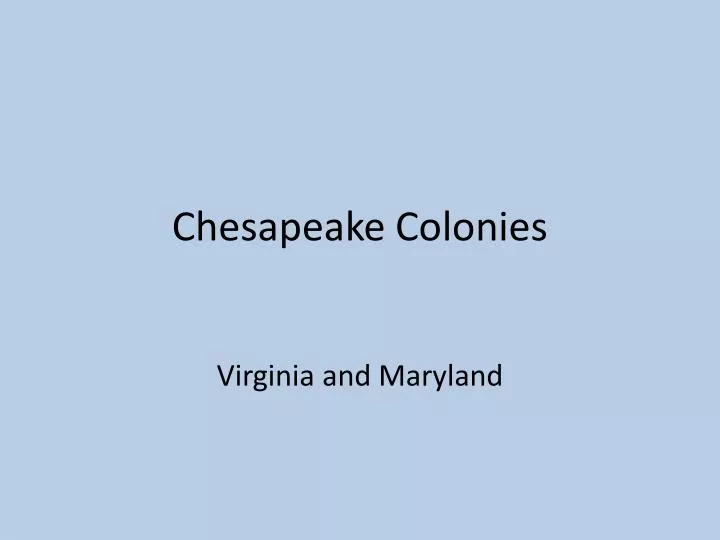 chesapeake colonies