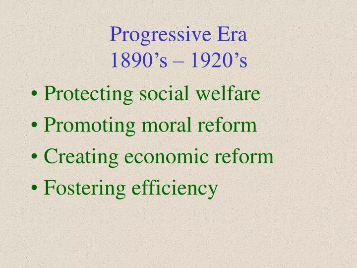 progressive era 1890 s 1920 s